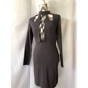 Charlotte Russe Long Sleeved Grey Dress